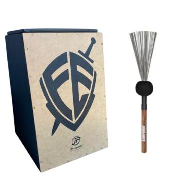 Imagem de Cajon Eletrico Jaguar CJ1000 K2 PB 018 EQ Fé Xlr e baqueta vassourinha Kit