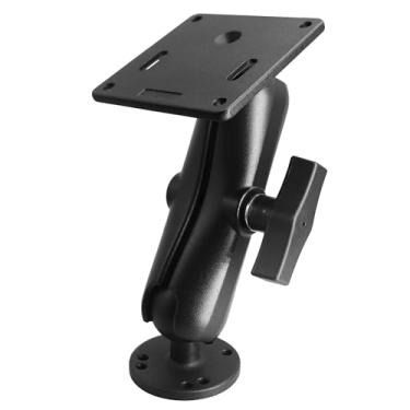 Imagem de WINDFRD Suporte de monitor industrial de esfera de alumínio de 1,5 polegadas com placa VESA, 75 x 75 mm, suporte de televisão para caminhão, rotação de 360°, compatível com suporte RAM, iBOLT e mais