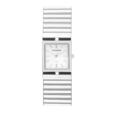 Imagem de Relogio Mondaine Feminino Ref: 32785l0mvne2 Retangular Mola Prateado