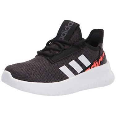Imagem de adidas Tênis de corrida infantil unissex Kaptir 2.0, Preto/branco/vermelho solar, 11 Little Kid