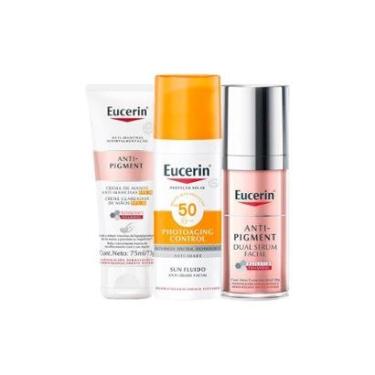Imagem de Kit Eucerin Anti-Pigment - Sérum e  Protetor Solar FPS50 e Creme para as Mãos FPS30-Unissex