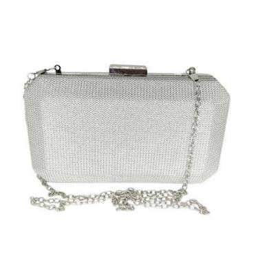 Imagem de Bolsa clutch brilho carteira de mão balada madrinha premium-Feminino