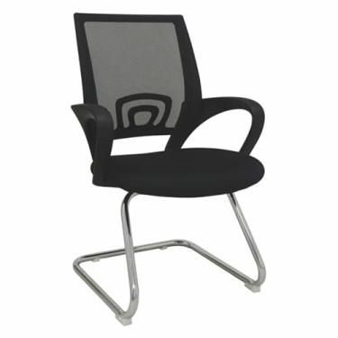 Imagem de Cadeira para Escritório Interlocutor Visitante Tela Mesh Preto