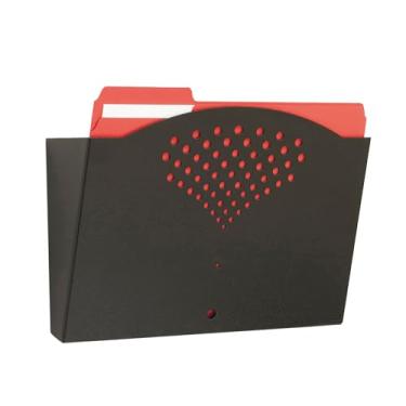 Imagem de Safco, Suporte de parede de bolso único ônix, organizador de mesa de aço, serve para arquivos/pastas tamanho carta, suporte de documentos com ferragens de montagem incluídas