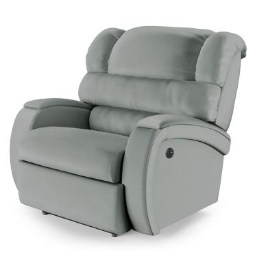 Imagem de Poltrona do Papai Reclinável Napoli Controle Power Elétrico USB PU Cinza FH1 - D`Rossi