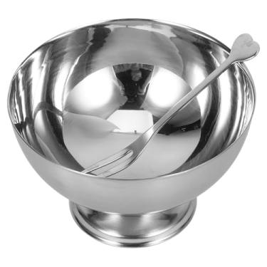 Imagem de Tigela de aço inoxidável tigela de sobremesa tigelas de molho sorvete de frutas de doces pratos de aperitivo copos de porção ramequins para casa kicthen 10. 7x7cm