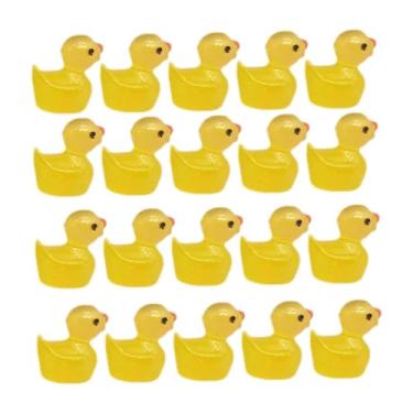 Imagem de WeiLaiKeQi 20x figuras de pato micro paisagem ornamentos conjunto moda presente aniversário diy decoração acessórios resina artesanato patos, amarelo