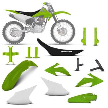 Imagem de Kit Plástico Crf 230f 2008 À 2014 - Pro tork, BRANCO - VERDE, Único