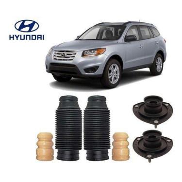 Imagem de Par Kit Coxim Batente Dianteiro Santa Fé 2.7 2007 a 2012 - Genérico