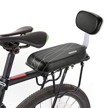 Imagem de Kit de Assento de Bicicleta Infantil, Campainha, Apoio para Os Pés, Alça, Suporta até 45 Kg, Dobrável, Cabe na Maioria das Bicicletas, para Segurança Infantil (Preto)