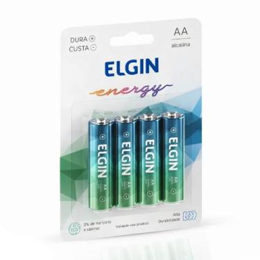 Imagem de Pilha Alcalina AA Elgin Com 4 Unidades