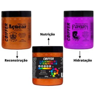 Imagem de kit Cronograma Capilar para Loiras Coiffer 3 Unidades