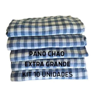 Imagem de Pano De Chao Atacado Limpeza Saco Xadrez Grande Kit 10 Un. - Cialar
