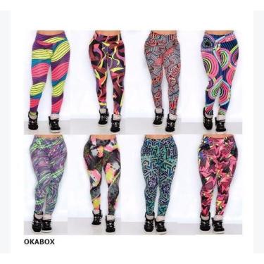 Imagem de 3 X Calças Leg- Lycra 100 - Cós Alto Legging Academia Fitness - LAYCRA