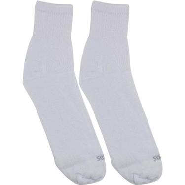 Imagem de Meia Soft Cano Alto Sport Atoalhada Masculina  , Branco, U