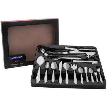 Imagem de Faqueiro Tramontina Laguna Inox - 100 Peças, Prata