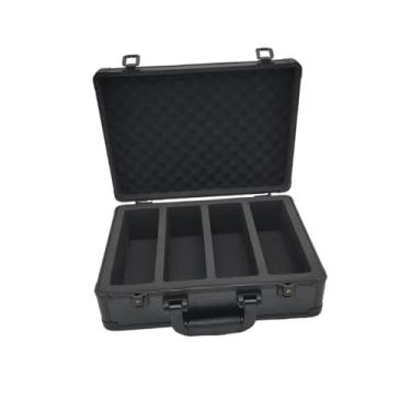 Imagem de Milageto Caixa de armazenamento de cartas graduadas, caixa de cartas esportivas com divisórias, caixa de transporte de placas de cartas, caixa de armazenamento, 4 Slots para Cartão