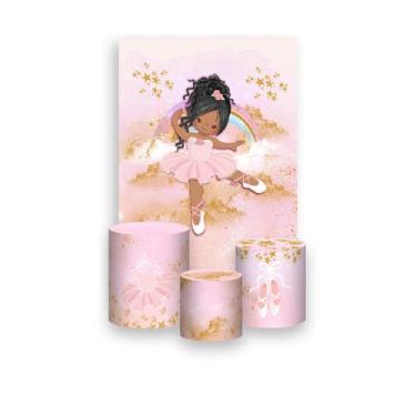 Imagem de Painel De Festa Vertical 1,50 x 2,20 + Trio De Capas Cilindro - Arco-Í