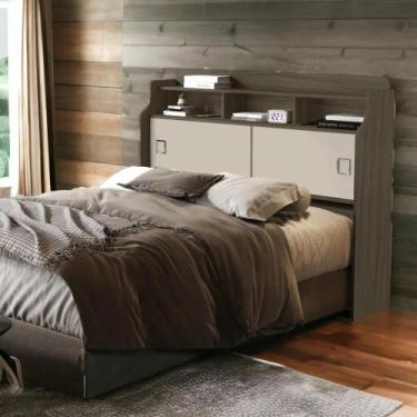 Imagem de Cabeceira Casal Jéssica Castanho e Off White Cambel - VJ Móveis