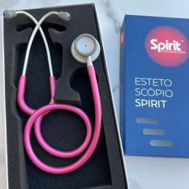 Imagem de Estetoscópio Spirit MD Pro-Lite Adulto Magenta Perolizado - MD Spirit