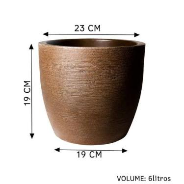 Imagem de Kit de 3 vasos cone decorativos modelo grafiato de luxo em polietileno