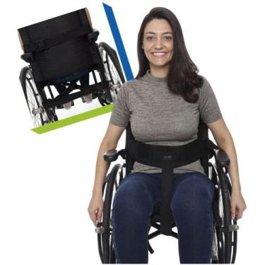 Imagem de Cinto de Segurança Abdominal Ajustável para Cadeira de Rodas Longevite