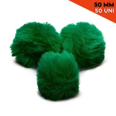 Imagem de Pompom - Pelúcia 50 Mm - 50 Unidades - Verde Bandeira - Nº: 540- Nybc