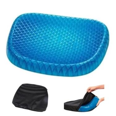 Imagem de Almofada Ortopédica de Gel de Silicone para Cadeira, Carro, Banco, Escritório, Anti Escaras Cóccix