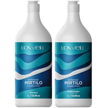 Imagem de Kit Mirtilo 1 Shampoo 1 Condicionador 1L Lowell