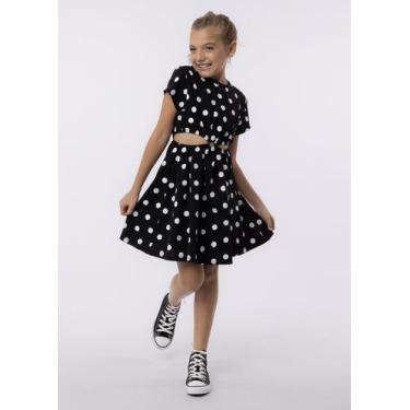 Imagem de Vestido Cotton Poá com de Abertura na Cintura e Saia Evasê - Plii, 8