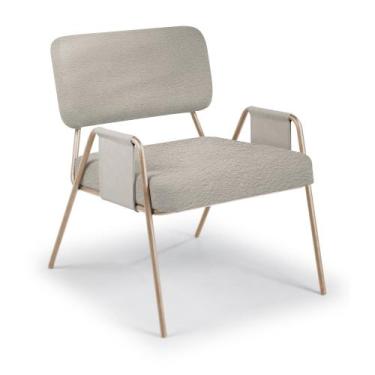 Imagem de Poltrona Ipê com Braço Aço Carbono Dourado - Drop mobiliário