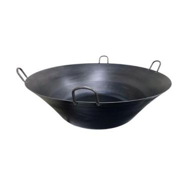 Imagem de Tacho Beira Alta Preto Aço Carbono 80 Litros 91,5cm Diâmetro - Jamar