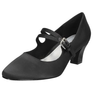 Imagem de Easy Street Meryl Pump feminino, Cetim preto, 10 Narrow