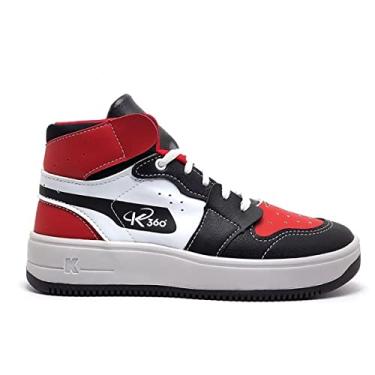Imagem de Tênis Masculino Botinha Kidy Adulto Juvenil Casual Confortável Cor:Vermelho;Tamanho:33;Gênero:Masculino
