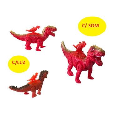 Imagem de Dragão De Brinquedo C/ Som Luz Musical Anda Infantil - Lynx produções