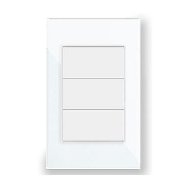 Imagem de Espelho Cego Vidro Temperado 4x2 Branco - AUTOMAÇÃO BRASIL
