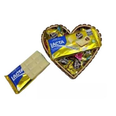 Imagem de Presente Coração C/ Bombons Ouro Branco Todas As Ocasiões - Lacta