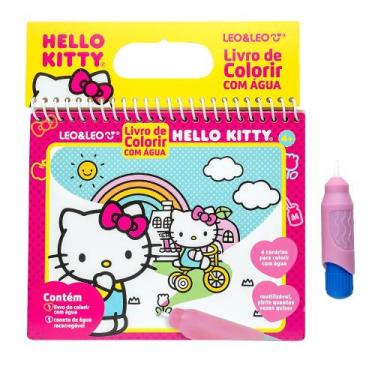 Imagem de Livro de colorir com água hello kitty - oppbag c/ 1 und 4 páginas + pi