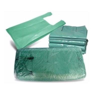 Imagem de Sacola Reciclada Verde 70cm X 90cm Pacote Com 100 Unidades - HIGIPACK