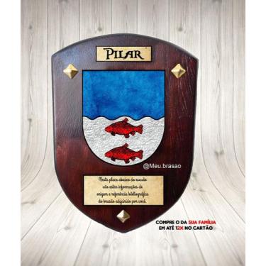 Imagem de Brasão da família Pilar na madeira - @meu.brasao