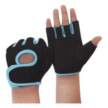 Imagem de Par de Luvas Academia Musculação Treino  - MB Fit, Azul