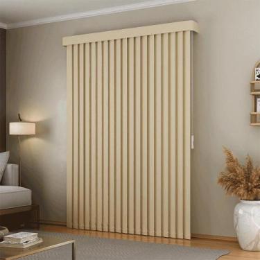 Imagem de Persiana Vertical Tecido Com Bandô L 1,20 X 1,20 A Creme - Crisdan