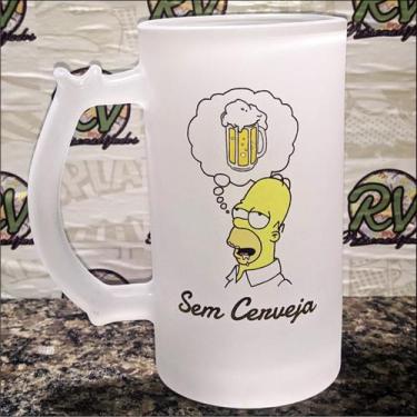 Imagem de Homer Simpson - com cerveja e sem cerveja - 475 ml - RV Personalizados