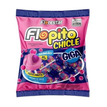 Imagem de Pirulito Flopito Chic Giga Tfrutti 600g Florestal