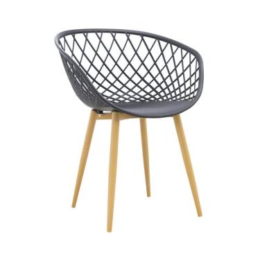 Imagem de Cadeira De Jantar Clarice Pp Preta Base Aço Rivatti