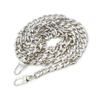 Imagem de Alça de Metal Corrente Fina para Bolsas 1,2m - Círculo, Prata