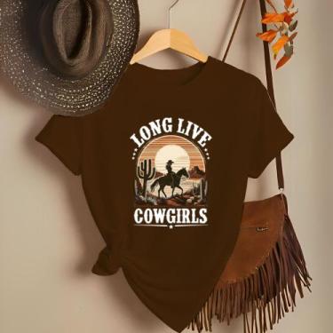 Imagem de Camiseta Feminina Country Look Country T-shirt Roça Agro Rodeio Boiade