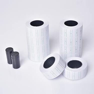 Imagem de GILLRAJ Etiquetas para Varejo GX-7700 Pistola de Preços 5000 pçs Etiquetas de Adesivo de Margem Verde e 2 Cartuchos de Tinta Preta (5000 Etiquetas + 2 Tintas)