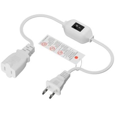 Imagem de Cabo de extensão On Off Switch [6,5 m], cabo de extensão polarizado de 2 pinos/2 saídas com interruptor 12A/125V para seus carregadores/lâmpada/adaptadores de alimentação, etc., cabo 16AWG
