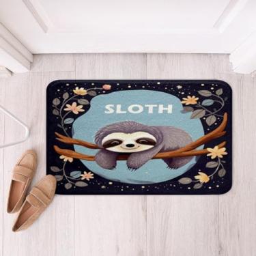 Imagem de Feelyou Tapete de porta de lã macio preguiça infantil tapete de banho de poliéster preguiça bonito para meninos meninas adolescentes decoração de quarto flor antiderrapante tapete de banho feminino
